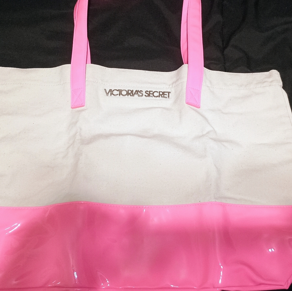 Victoria's Secret Canvas/ Vinyl Beach Bag